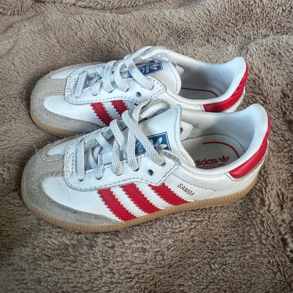 adidas Kids Shoes White and Red